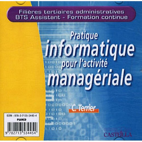 Emprunter Pratique informatique pour l'activité managériale. 1 CD-ROM livre