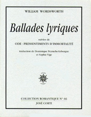 Emprunter Ballades lyriques. suivies de Ode, pressentiments d'immortalité livre