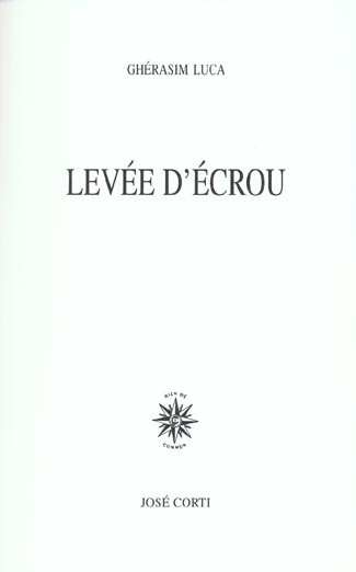 Emprunter Levée d'écrou livre