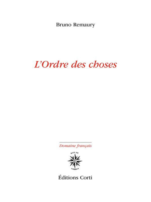 Emprunter L'Ordre des choses livre