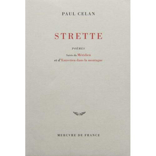 Emprunter STRETTE / MERIDIEN / ENTRETIEN DANS LA MONTAGNE - POEMES livre