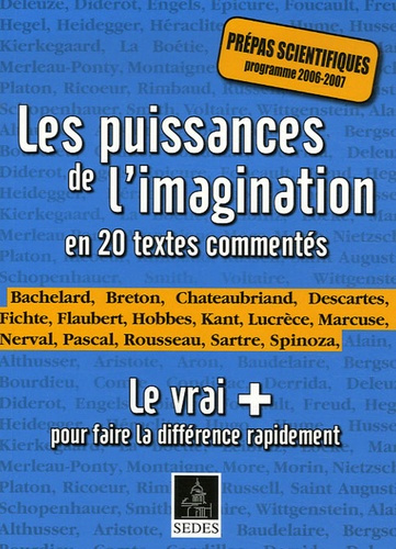 Emprunter LES PUISSANCES DE L'IMAGINATION EN 20 TEXTES COMMENTES livre