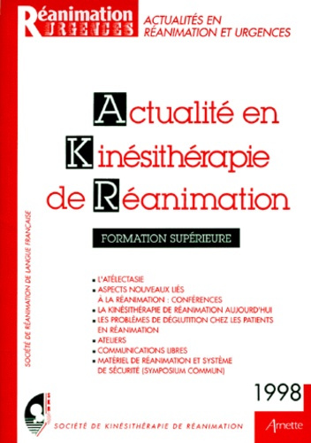 Emprunter ACTUALITE EN KINESITHERAPIE DE REANIMATION. Formation supérieure, janvier 1998 livre