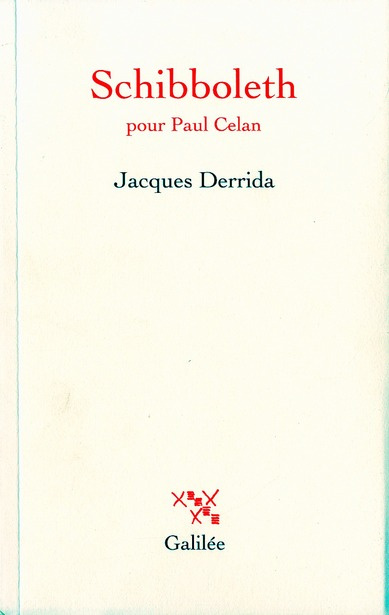 Emprunter Schibboleth. Pour Paul Celan livre
