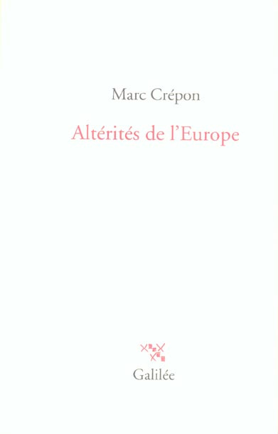 Emprunter Altérités de l'Europe livre