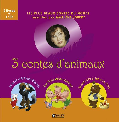 Emprunter 3 contes d'animaux 3 livres plus 1 CD. Le Loup et les sept Biquets ; Les Trois Petits Cochons ; Bouc livre