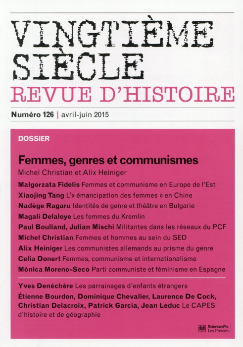 Emprunter Vingtième siècle N° 126 : Femmes et communismes livre
