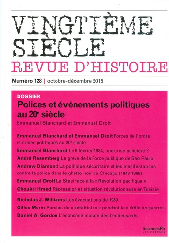 Emprunter Vingtième siècle N° 128, Octobre-décembre 2015 : Polices et événements politiques au 20e siècle livre