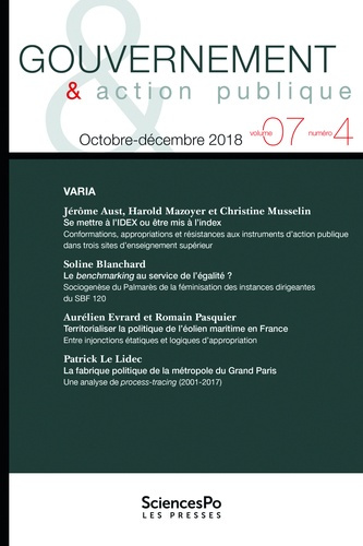 Emprunter Gouvernement & action publique Volume 7 N° 4, décembre 2018 livre