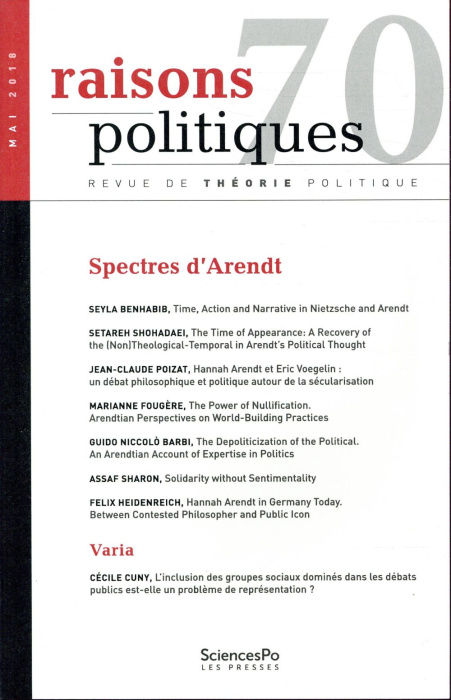 Emprunter Raisons politiques N° 70 livre