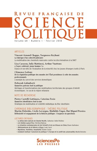 Emprunter Revue française de science politique Volume 68 N°1 livre