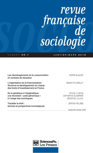 Emprunter Revue française de sociologie N° 59-1 livre