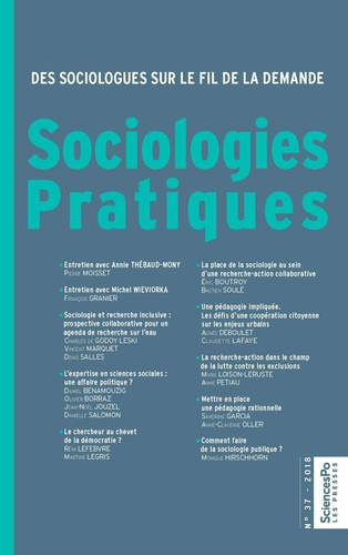Emprunter Sociologies Pratiques N° 37 livre