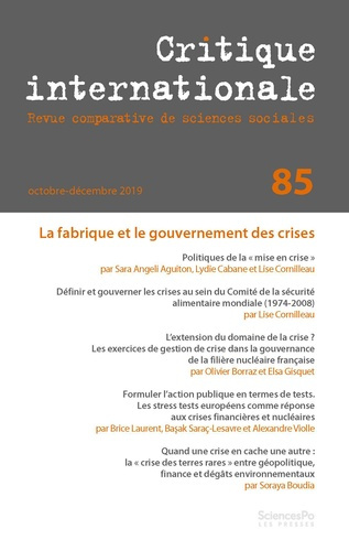Emprunter Critique internationale N° 85 livre