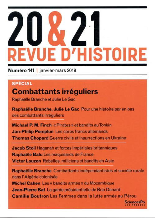 Emprunter 20&21 N° 141, janvier-mars 2019 : Combattants irréguliers livre