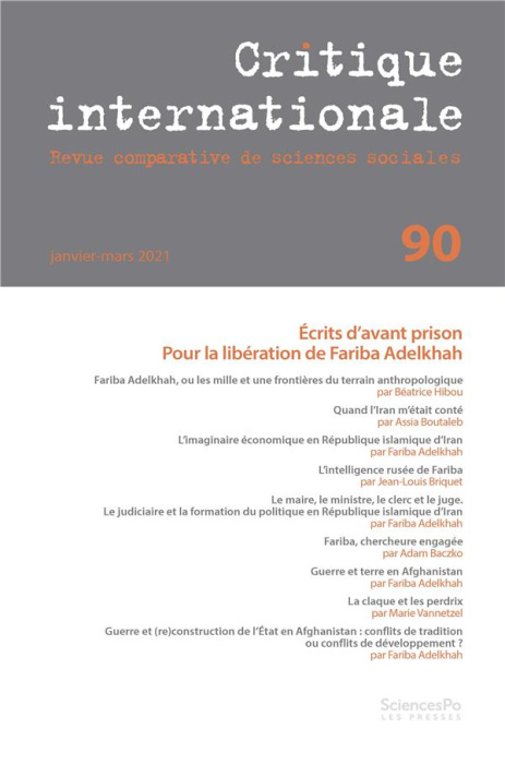 Emprunter Critique internationale N° 90 livre