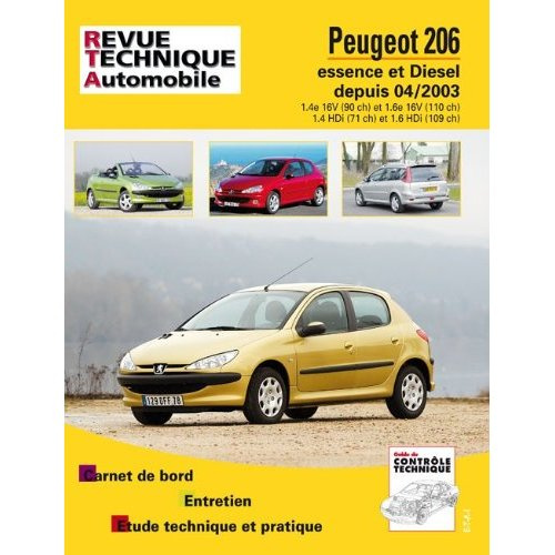 Emprunter Rta 694.2 peugeot 206 diesel 1.4 hdi 1.6 hdi 04/2004 livre