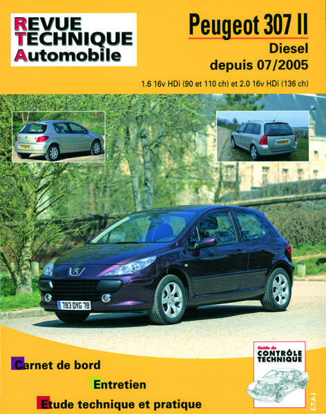 Emprunter Rta b707.5 peugeot 307 ii 07/05> dies 1.6hdi/2.0hdi livre