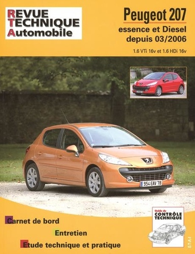 Emprunter Rta b711.5 peugeot 207 es 1.6v/diesel 1.6 hdi livre