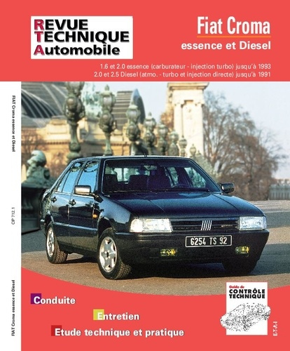 Emprunter Rta 712.1 fiat croma ess. (85/93)-td et tdi (86/92) livre