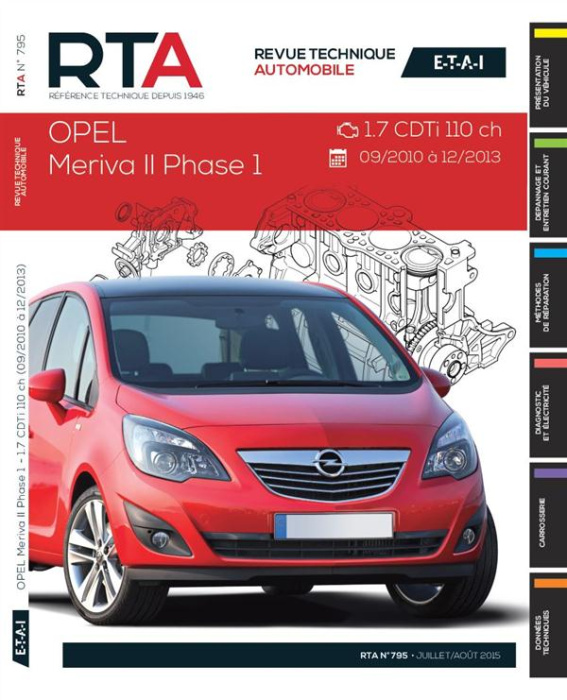 Emprunter Opel Meriva YII 1.7 CDTI 110CHY(9/10 A12/13) livre