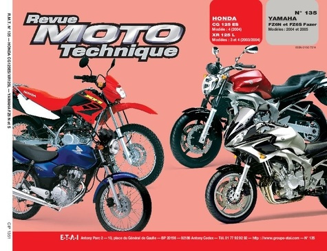 Emprunter Rmt 135.1 honda cg125 xr 125l yamaha fz6n fz6s fazer livre