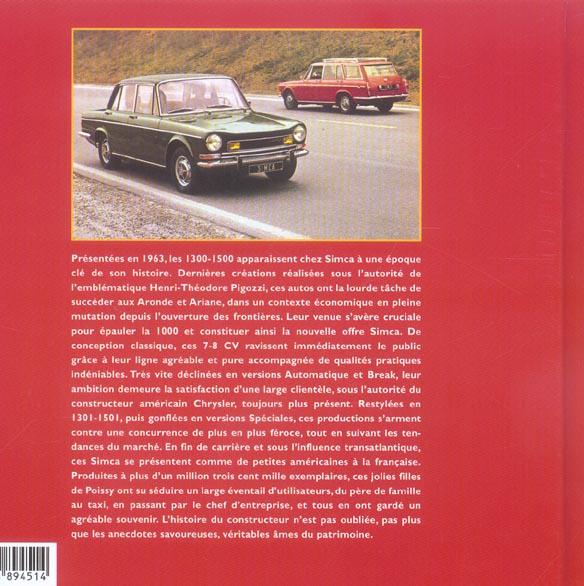 Emprunter Les Simca 1300/1500-1301/1501 livre