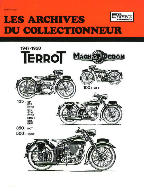 Emprunter Terrot 100-125-350 hct et 500 rgst (1947/1958) n°103 livre