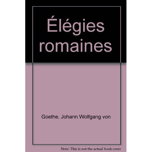 Emprunter Élégies romaines livre