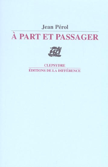 Emprunter A part et passager livre
