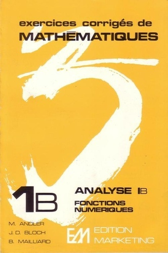 Emprunter Exercices corrigés - ABM 1B Analyse 1B livre
