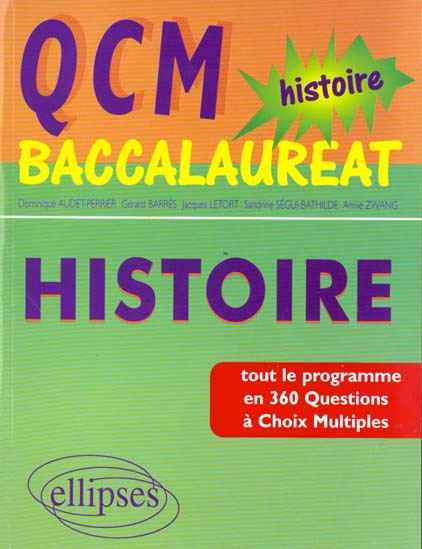 Emprunter QCM baccalauréat Histoire livre