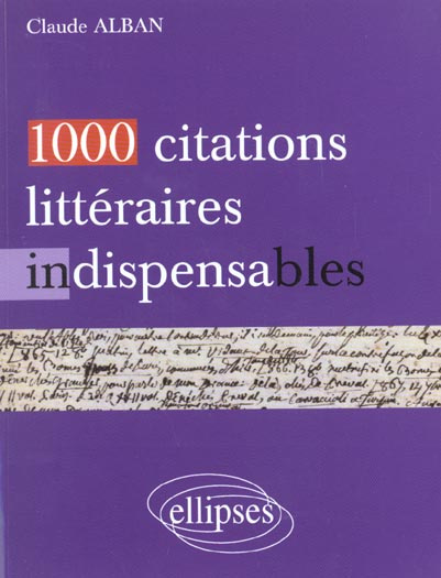 Emprunter 1000 citations littéraires indispensables livre