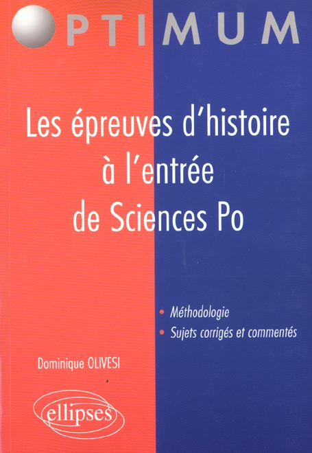 Emprunter Les épreuves d'histoire à l'entrée de Sciences Po livre