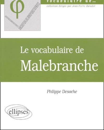 Emprunter Le vocabulaire de Malebranche livre