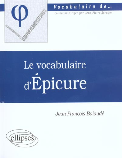 Emprunter Le vocabulaire d'Epicure livre
