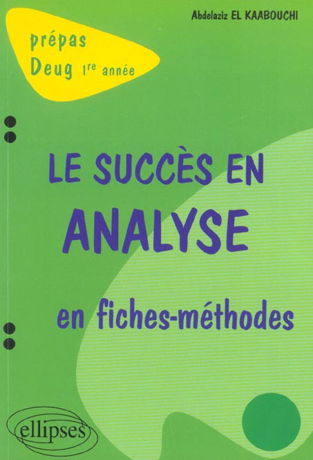 Emprunter Le succès en analyse en fiches-méthodes livre