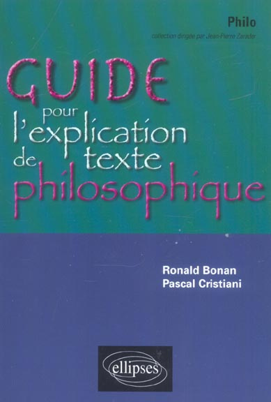 Emprunter Guide pour l'explication de texte philosophique Terminales ES/L/S. Une méthode et ses exercices prog livre