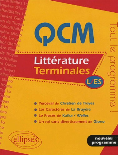 Emprunter QCM Littérature. Terminales L/ES livre