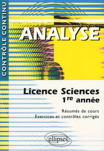 Emprunter Analyse. Licence Sciences 1ere année livre