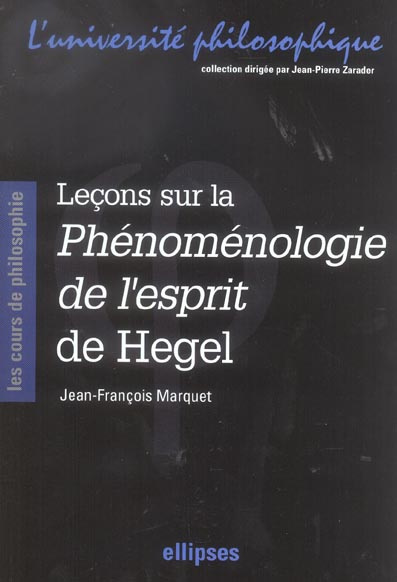 Emprunter Leçons sur la phénoménologie de l'esprit de Hegel livre
