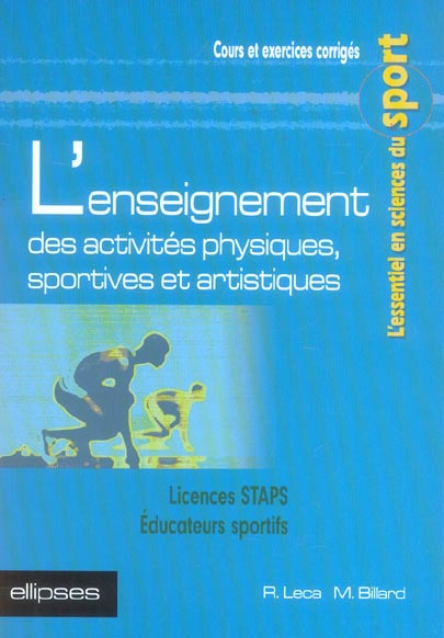 Emprunter L'enseignement des activités physiques, sportives et artistiques livre