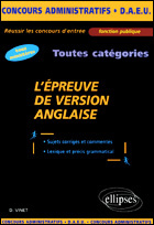 Emprunter L'épreuve de version anglaise livre