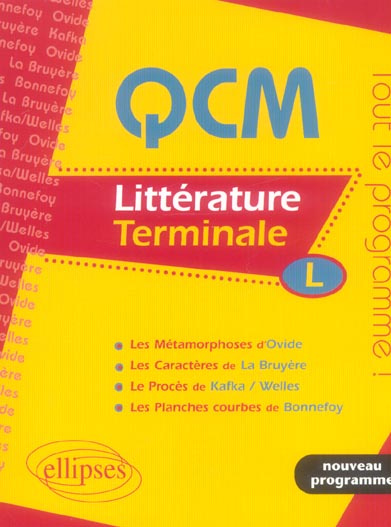 Emprunter QCM Littérature Tle L livre
