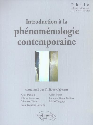 Emprunter Introduction à la phénoménologie contemporaine livre