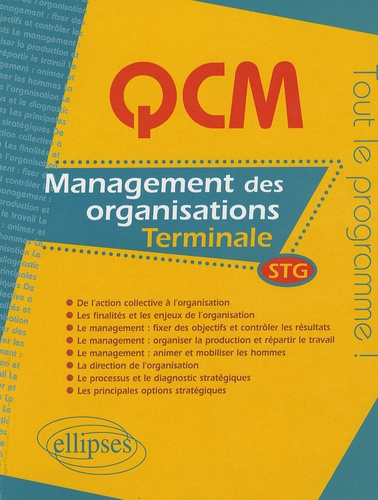 Emprunter Management des organisations Tle STG livre