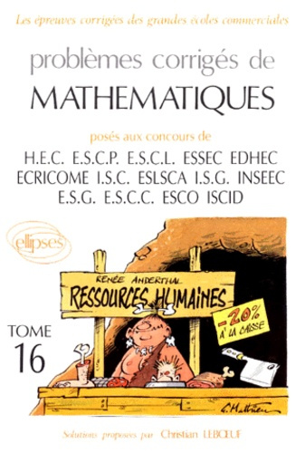 Emprunter PROBLEMES CORRIGES DE MATHEMATIQUES. Tome 16 livre