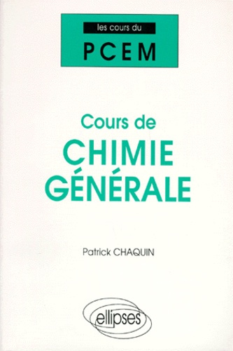 Emprunter COURS DE CHIMIE GENERALE livre