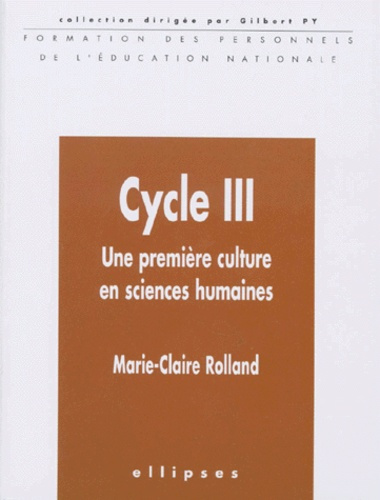 Emprunter Cycle III. Une première culture en sciences humaines livre