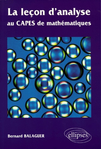 Emprunter La leçon d'analyse au CAPES de mathématiques livre